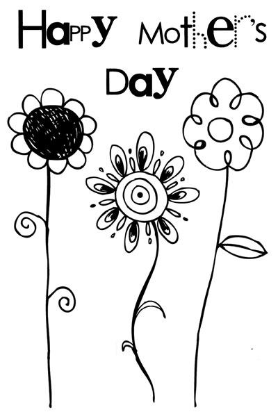 mothers day cards to colour for kids. these mother#39;s day cards