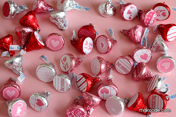 Chocolate Valentine Printables for Hershey's Kisses