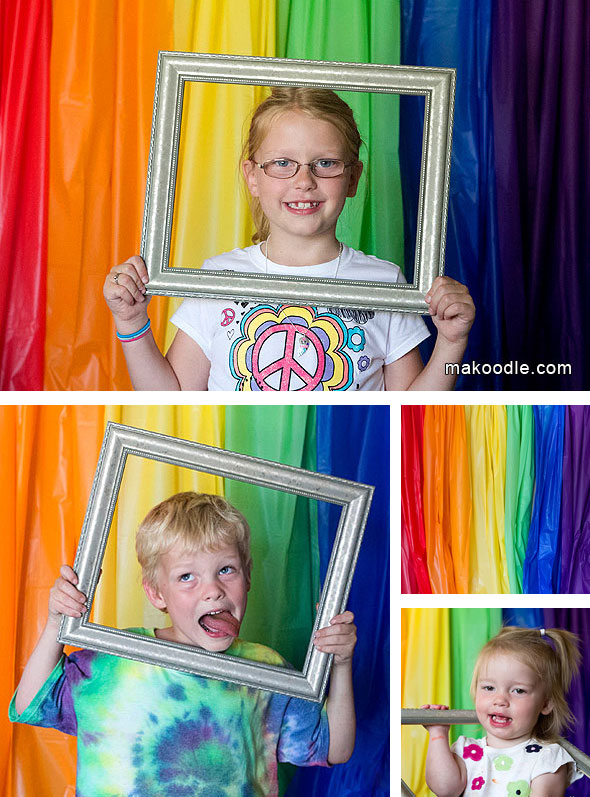 Rainbow Photo Booth for KIds Birthday Party