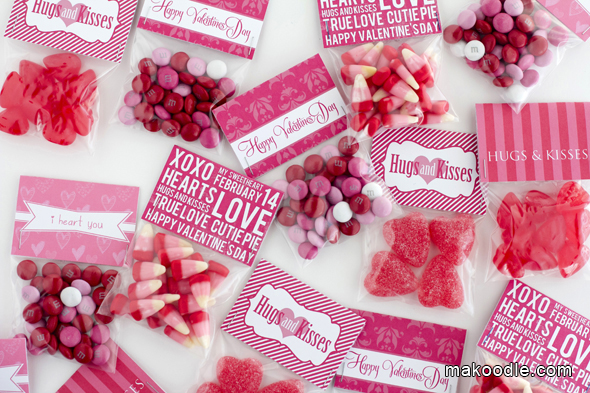 Free Printable DIY Valentine's Day Treat Bag Toppers