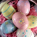 Easter Egg Decor with Apothecary Jars