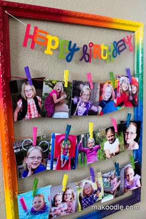 Clothespin Picture Frame - Makoodle