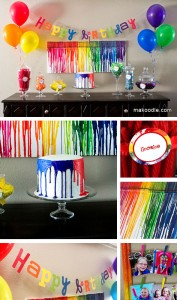 Art Rainbow Birthday Party