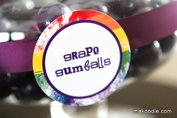 Grape Gumballs for Candy Buffet