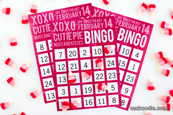Free Printable Valentines Bingo Cards