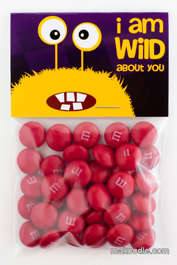 I Am Wild About You Monster Valentine