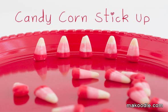 Candy Corn Stick Up - Valentines Minute to Win It Games for Valentines Party