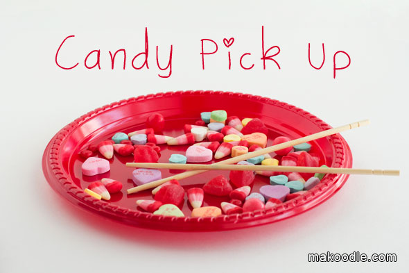 Candy Pick up with Chop Sticks - Valentines Minute to Win It Games for Valentines Party