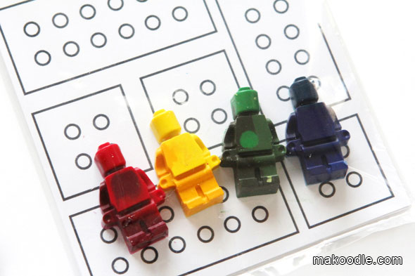 Lego Minifigure Crayon Party Favor
