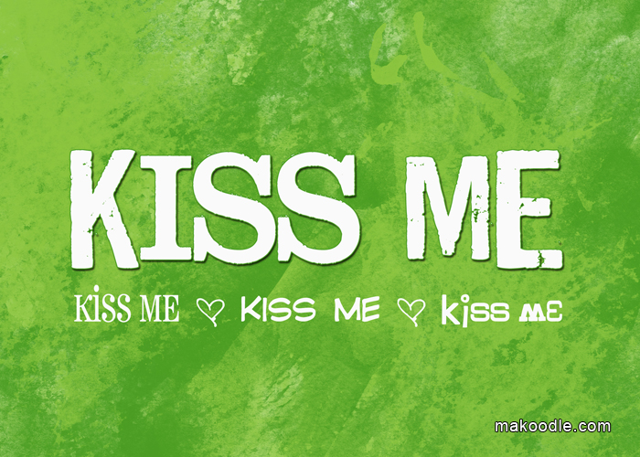Kiss Me St. Patrick's Day Printable from Makoodle.com