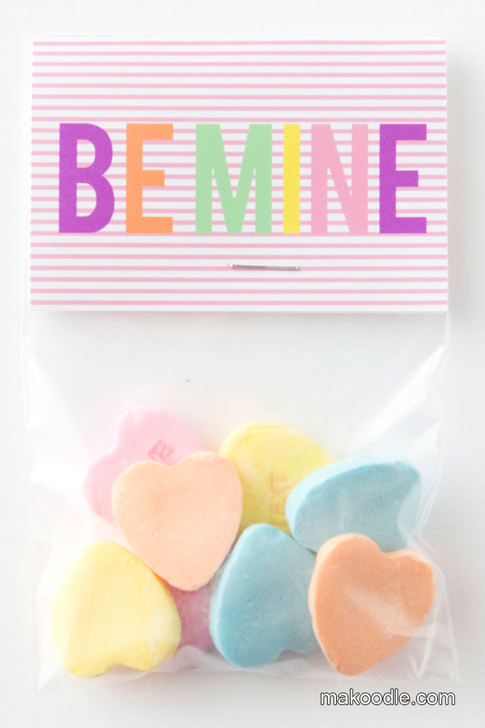 Be Mine - Conversation Heart Valentine's Day Printable - Makoodle.com